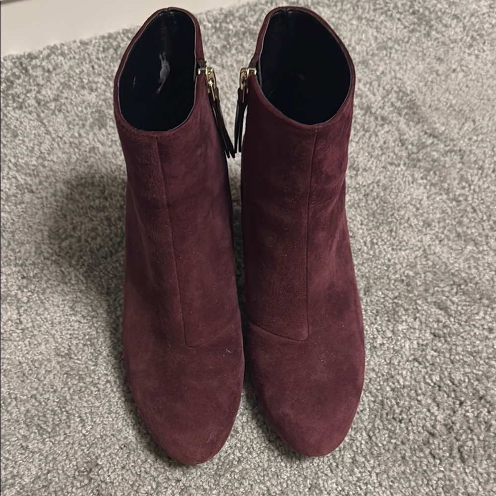DKNY Elegant Burgundy Ankle Boots